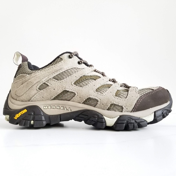 Merrell Moab Low Gray Suede Granite Hiking Shoes - Picture 2 of 8